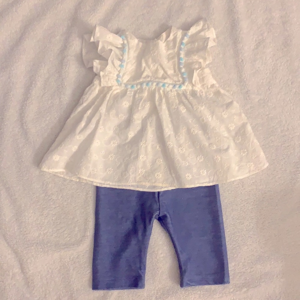 Pippa & Julia baby girl top and matching bottoms